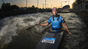 Joe Clarke canoeing