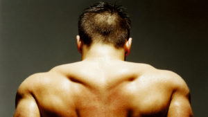 Man with muscular back - Back workout