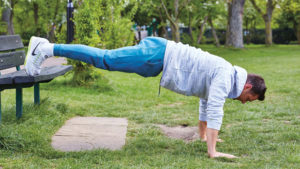 Harry Judd bench press