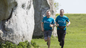 Paul Tonkinson and Rob Deering running