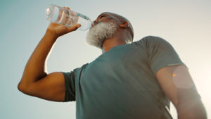 Man drinking water